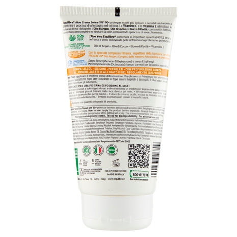 equilibra Aloe Crema Solare 50? SPF Protezione Molto Alta 150 ml